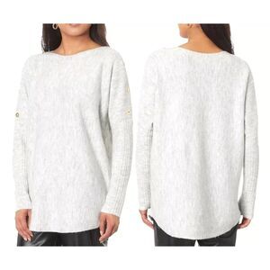 NWT Lilly Pulitzer Arna Buttoned Longline Sweater - Seaside Grey, Size M